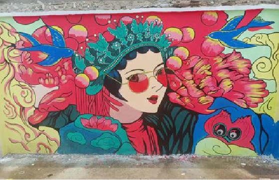  鄢陵墙体彩绘-网红墙