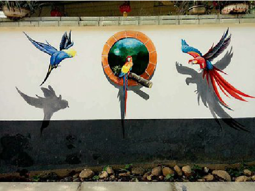  鄢陵视觉错位-3D墙绘设计