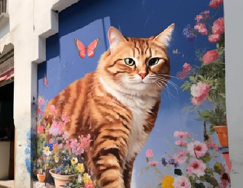  鄢陵自己绘制有个性的手绘墙