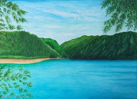  鄢陵在墙绘中，如何绘画绿水青山？