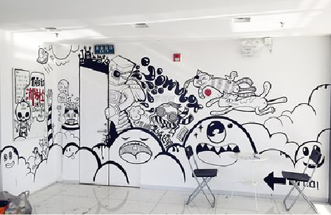  鄢陵手绘墙并非传统涂鸦。